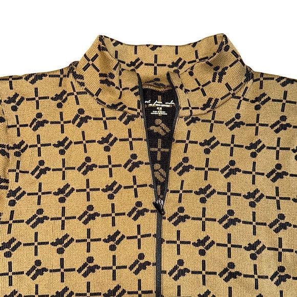 “If” zippered mock collar crop top Out From Under Urban Outfitters sz Med Taupe - Picture 5 of 8